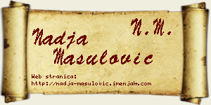Nadja Mašulović vizit kartica